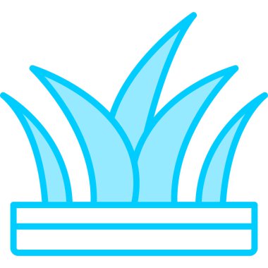 Çim simgesinin vektör illüstrasyonu