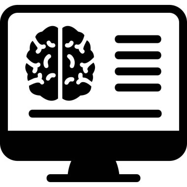 Brain Test Report icon modern vector illustration