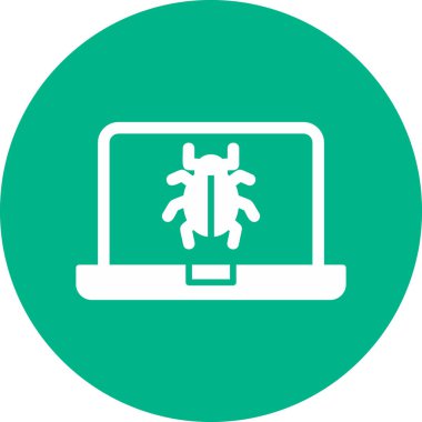 Kötü amaçlı web simgesi basit illüstrasyon