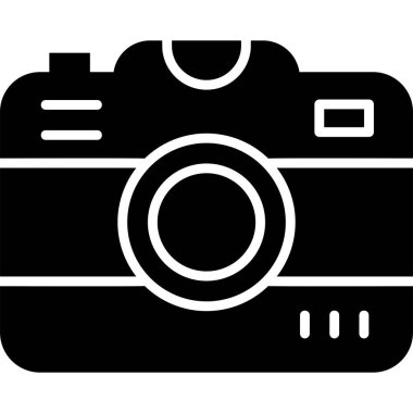 Fotoğraf Kamerası Simgesi. Vektör İllüstrasyonu