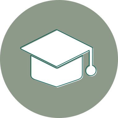 Mortarboard simge vektör illüstrasyonu
