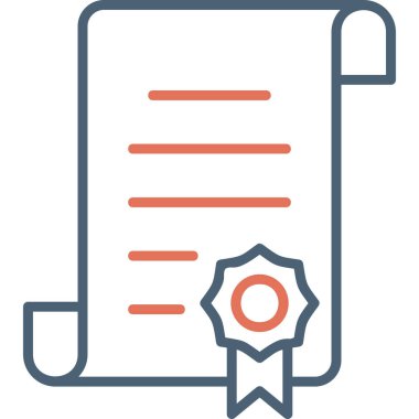 Sertifika. Web simgesi basit tasarım 