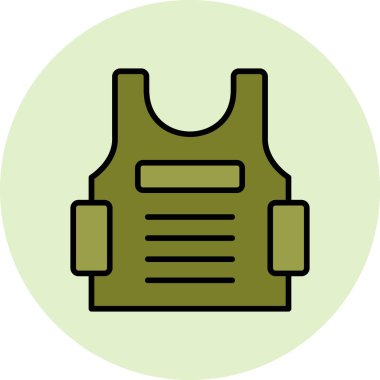 Kurşun geçirmez yelek, vektör çizimi