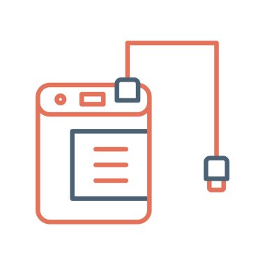 Vektör illüstrasyonu, Harici Disk simgesi ögesi arkaplanı