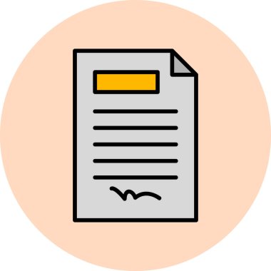 Contract icon, vector illustration simple design