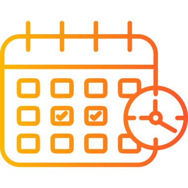 Takvim simgesi vektör illüstrasyonu