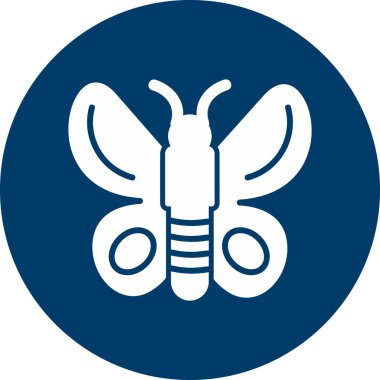 Kelebek. Web simgesi vektör illüstrasyonu