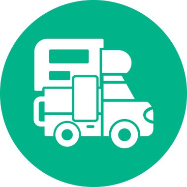 dağıtım kamyonu ikonu vektör çizimi