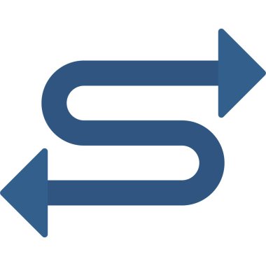 Zigzag Ok simgesi vektör illüstrasyonu