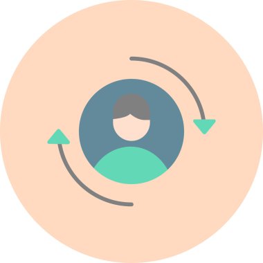 vector illustration of Returning Visitor icon