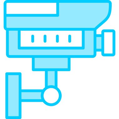 CCTV kamera simgesi, vektör illüstrasyonu basit tasarım