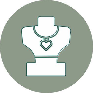 kolye simgesi vektör illüstrasyonu