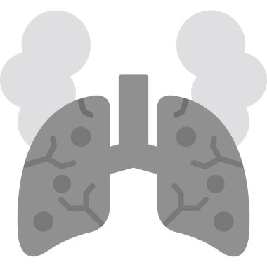 Ciğerler. Web simgesi basit illüstrasyon