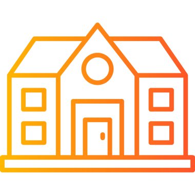 Bir ev simgesinin soyut vektör illüstrasyonu