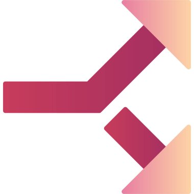 Yol web simgesini böl basit tasarım