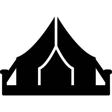 kamp çadırı ikonu vektör illüstrasyonu