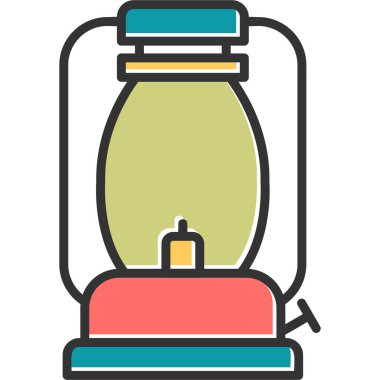 gaz lambası, düz vektör simgesi