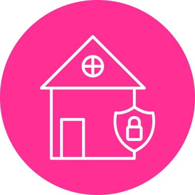 Bir ev simgesinin soyut vektör illüstrasyonu