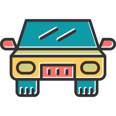 Araba modern simgesi, vektör illüstrasyonu