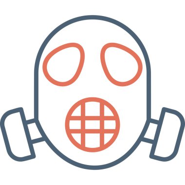 Solunum maskesi. Web simgesi basit tasarım