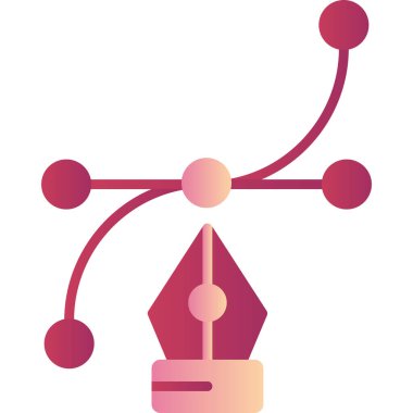 Kalem Aracı Web simgesi vektör illüstrasyonu