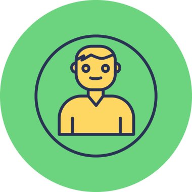man head logo User, simple icon for web page 