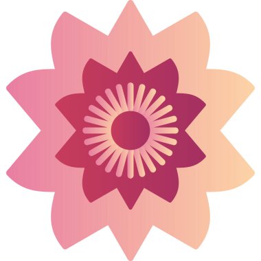 Çiçek. Web simgesi basit illüstrasyon