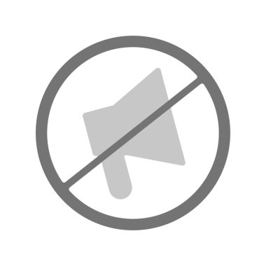 Muted, Circle, web icon, vector illustration