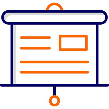 iş sunumu düz vektör simgesi