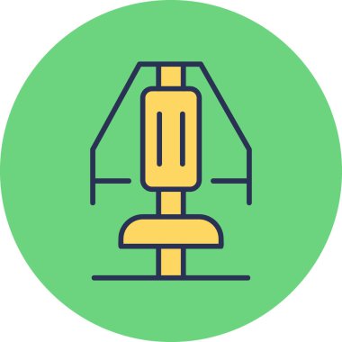 Chest Press Web simgesi basit illüstrasyon