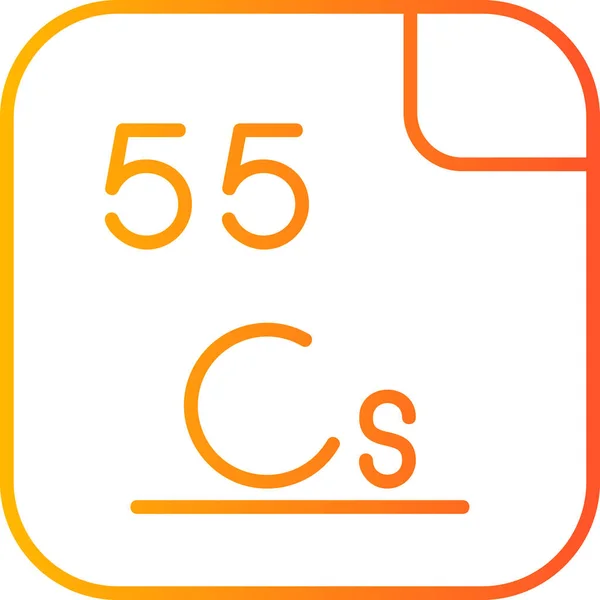 Caesium Pictogram Vector Illustratie — Stockvector