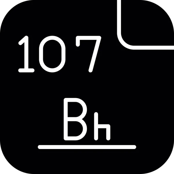 Bohrium Chemical Element Web Simple Illustration — 스톡 벡터