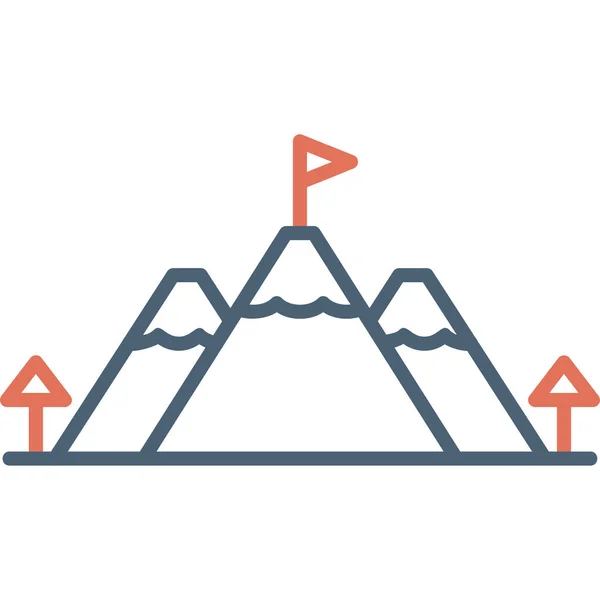 Pico Montaña Vector Icono — Vector de stock