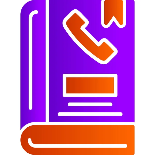 Telefonbok Ikon Modern Design Illustration — Stock vektor