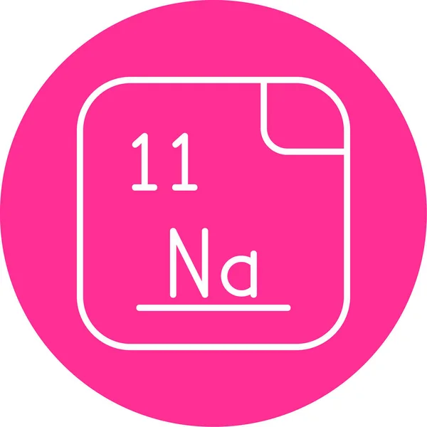 ナトリウム 化学元素 ウェブシンプルなイラスト — ストックベクタ