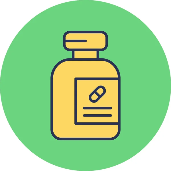 Icono Web Salud Ilustración Simple — Vector de stock