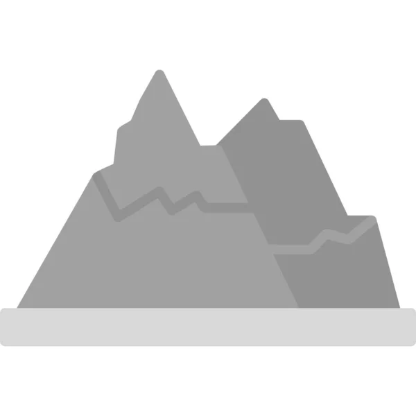 Gunung Ikon Web Ilustrasi Sederhana - Stok Vektor