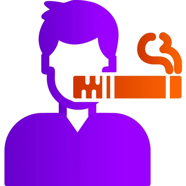 Roken Web Icoon Eenvoudig Ontwerp — Stockvector