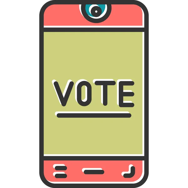 Online Voting Modern Icon Vector Illustration — Stock Vector