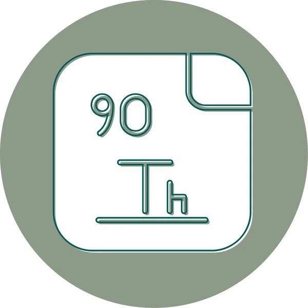 Thorium Unsur Kimia Web Ilustrasi Sederhana - Stok Vektor