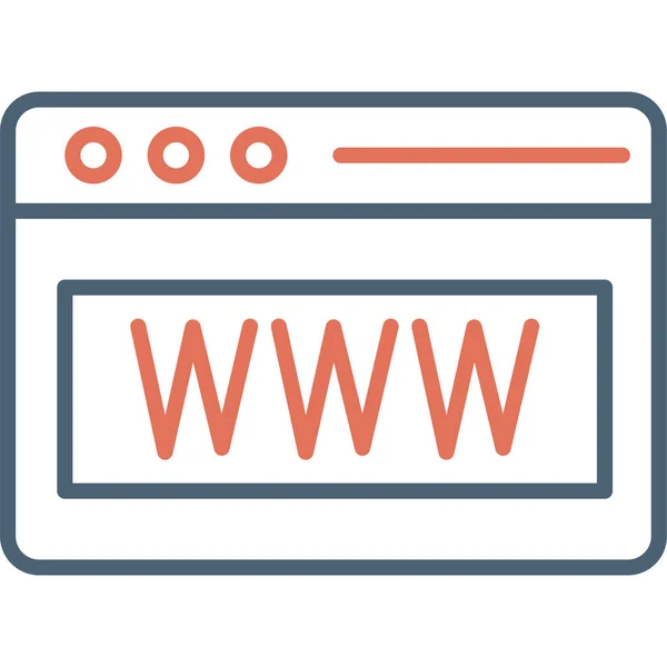 Www Internet Webbrowser Pagina — Stockvector