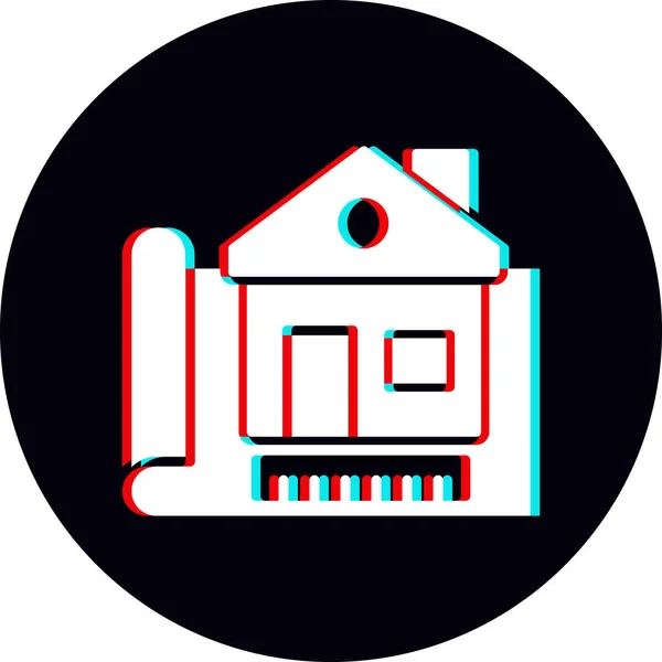 Illustration Vectorielle Abstraite Une Icône Maison — Image vectorielle