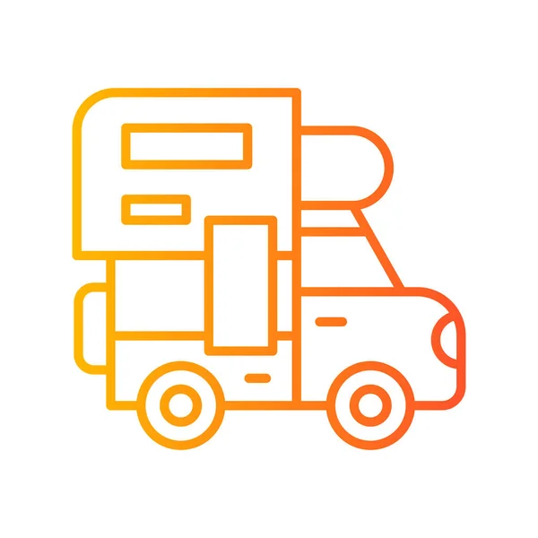 Icono Línea Camiones Entrega Ilustración Vectores — Vector de stock