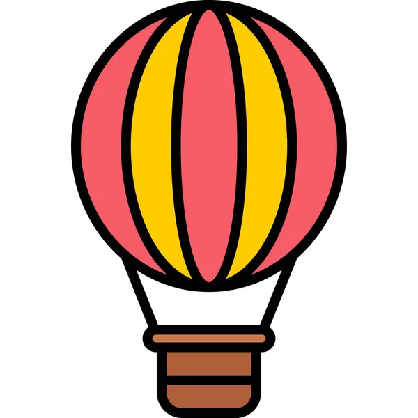 Heißluftballon Web Einfache Illustration — Stockvektor