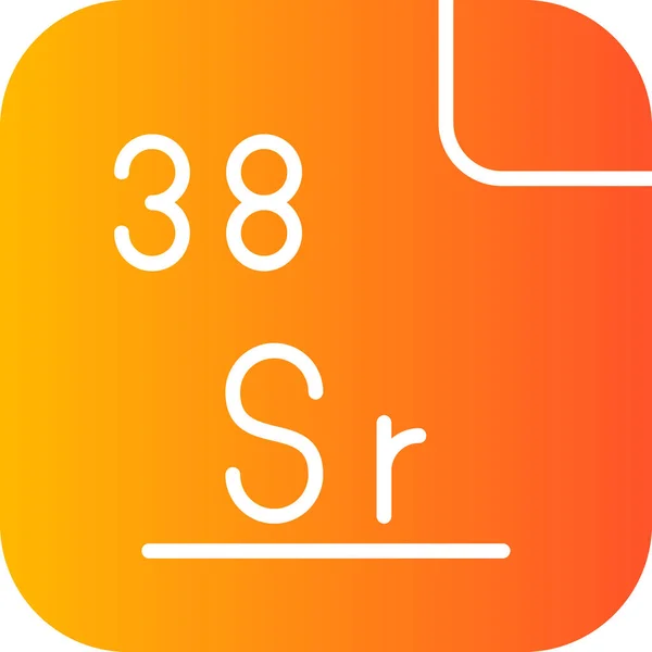 Illustration Des Strontium Symbolvektors — Stockvektor