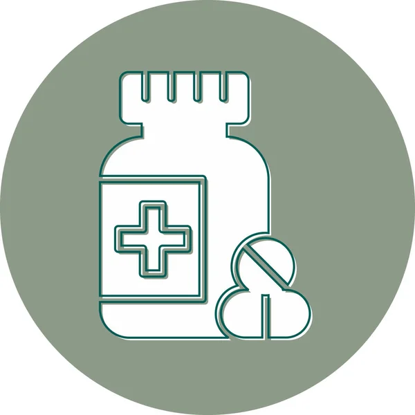 Medicatie Pictogram Vector Illustratie — Stockvector