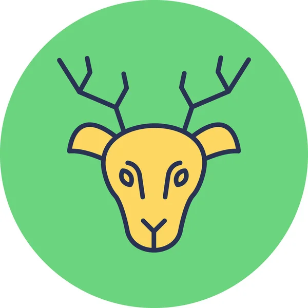 Cerf Icône Web Illustration Simple — Image vectorielle