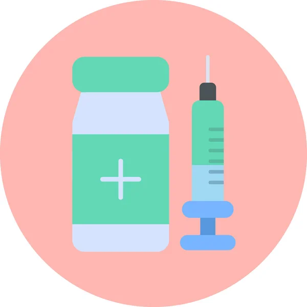 Vaccinatie Web Icoon Eenvoudige Illustratie — Stockvector