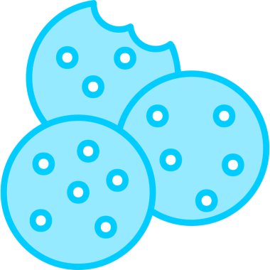 Kurabiye. Web simgesi basit illüstrasyon