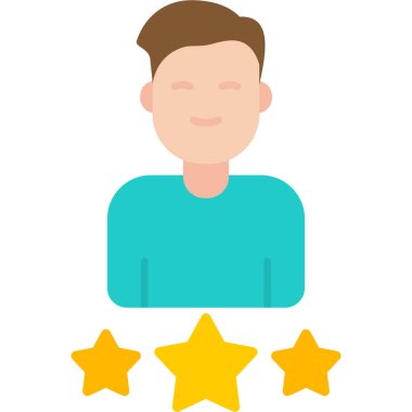 En iyi çalışan erkek. Web simgesi basit illüstrasyon